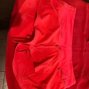 Red Lulu Lemon 3.5 shorts